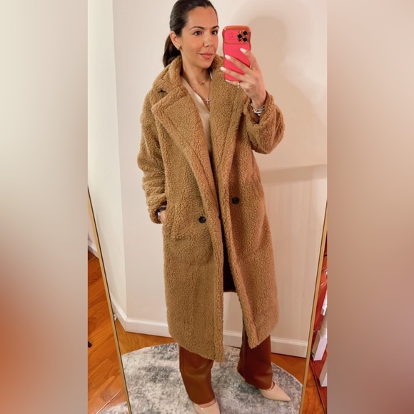 Brown Sherpa Teddy lined Coat - Picture 8 of 8